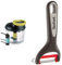 Tefal Hachoir manuel 5 secondes, 900 ml, Lame glace pilée, Hacher, Découper, Mixer, Légumes, Viandes, Noix & K2071814 Ingenio eplucheurs Fruits et légumes, Acier, 1-Pack