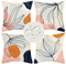 Outdoor Kissenbezug 45x45 Kissen Sofakissen Kissenbezüge Boho Abstrakte Kunst Blätter Dekokissen Kissenhülle Wasserdichte Leinen Zierkissenbezug für Sofa Couch Bett Auto Garden Terrasse Blench 4er Set