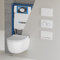 Hänge WC Spülrandlos 49cm Weiß Matt I WC Komplettset Geberit Sigma30 I Wand WC randlos I Softclose WC Sitz I Geberit Duofix UP-Element 112cm