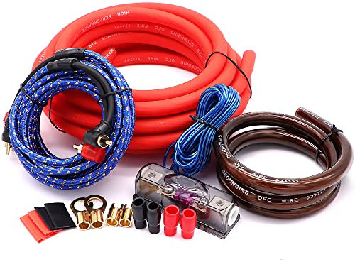 Ruikarhop Kit di cablaggio per amplificatore da 0 gauge, kit di installazione sub amplificatore da 3000 Watt per collegare e alimentare radio, subwoofer e altoparlanti
