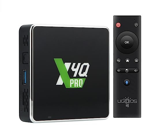 Ugoos X4Q Pro Android 11 Amlogic S905X4 TV BOX 4GB RAM 32GB ROM 2.4G/ 5G Dual Wifi BT5.1 USB 3.0 Ethernet 1000M Supporta AV1 4K HDR Set Top TV Box