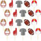 20 Stück American Football Cupcake Topper Kuchen Topper Dessert Muffin Kuchen Dekorationen für Männer Sport Geburtstag Party Gastgeschenk Fußball Mottoparty