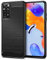 Qiinogow Hülle Kompatibel mit Xiaomi Redmi Note 11 Pro 5G/Note 12 Pro 4G, Ultradünne Handyhülle Mit Stoßdämpfung, Schutzhülle aus Kohlefaser-TPU (Schwarz)