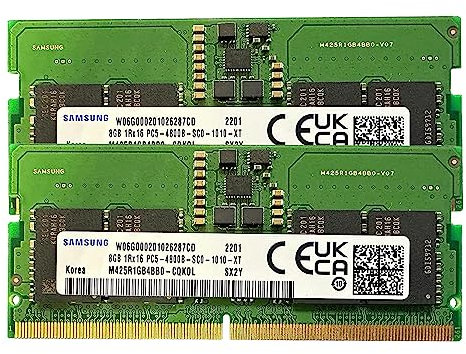 ist computers 16GB (8GB x 2) DDR5 4800MHz SODIMM PC5-38400 CL40 1Rx16 1.1V SO-DIMM 262-Pin Gaming Busines Home Laptop Notebook RAM Memory Module (M425R1GB4BB0-CQK) (OEM)