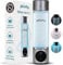 Hydrogen Water Bottle Generator - Up to 4100+ PPB Concentration - SPE/PEM Technology - Certified H2 Generator - Portable Athletic Performance & Hydration System - 6-Hour Hydrogen Retention (Silver)
