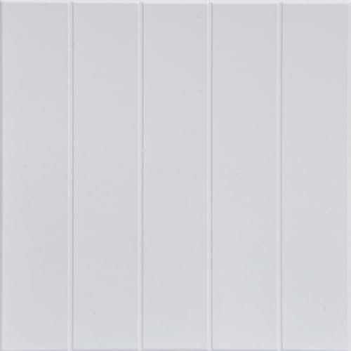 A La Maison Ceilings R104 Bead Board Foam Glue-up Ceiling Tile (384 sq. ft./Case), Pack of 144, Ultra Pure White - Satin (Behr)