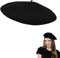 Rakiuty Baskenmütze, Damen Beret, Schwarz