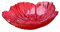 White Glass Candy Dish, Flower-Shaped Fruit Tray - Crystal Glass Fruits Dessert Dish (Small, Red)