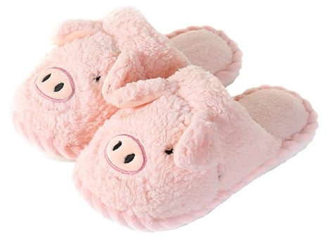 Generico Ciabatte Riposanti Donna Ciabatte Morbide Uomo Pantofole in cotone con punta chiusa in peluche di cotone con punta chiusa in peluche da donna Ciabatte Spugna Doccia Hawaiana Donna (Pink, 38)