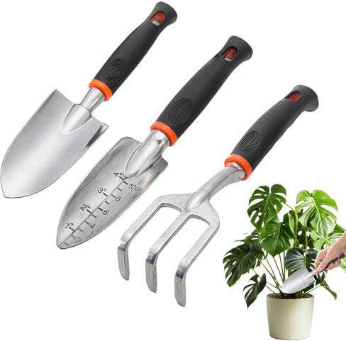 Pala de jardín, Pala de mano - Paleta de herramientas de jardín de 3 piezas Pala de excavadora,Herramientas manuales de jardín, Suministros de jardinería, Pala de para cavar, plantar, mover