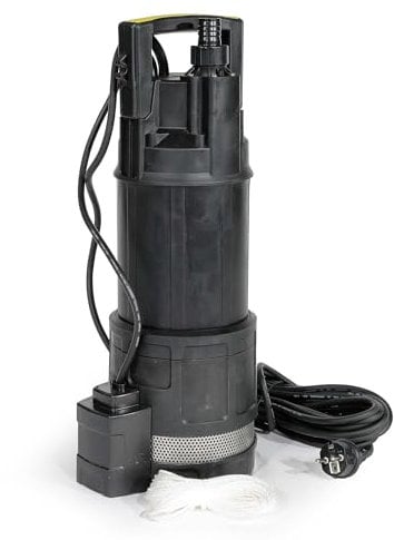 Wiltec Tauchpumpe mit Trockenlaufschutz und Schwimmerschalter 1200 W, Tiefbrunnenpumpe 6000 l/h, Wasserpumpe mit Schwimmer bis 12 m Tiefe & 40 m Förderhöhe