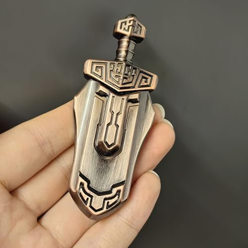 T-Conceal EDC Sword decompression toys Fidget Sliders Fidget Toys Stress Relief For Adults Magnetic Metal Toys Anti-anxiety Office Desk Toys (Bronze)