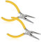 2 alicates para joyas, alicates de punta con dientes, alicates pequeños, cortadores de alambre, alicates largos para fabricación de joyas, bobinado de alambre, artesanía, reparación de joyas,