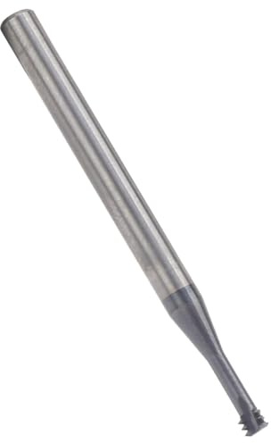 Suoumwa Gewindefräser 3 Zähne Metrisch 60° Wolframstahl CNC M4x0,7xD4x50 Schneidwerkzeuge, Spiralnut-Gewindefräser