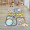 Teppich-Traum Teppich Kinderzimmer Kinderteppich Stadt-Motiv rutschfest flachgewebe saugroboterfreundlich waschbar strapazierfähig schadstofffrei pflegeleicht langlebig farbenfroh Grau 80 x 150 cm