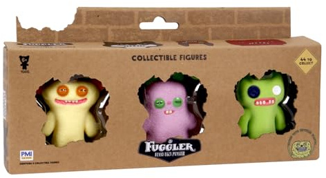 Bizak 64110210-1 Fuggler Pack de 3 Figuras de 6.5 cm con Poster Coleccionable, 44 Figuras para Coleccionar, para Niños y Niñas +4 Años