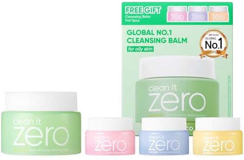 BANILA CO Clean it Zero Pore Clarifying Cleansing Balm | Korean Makeup Remover, Facial Cleanser for Oily and Acne Prone Skin | Vegan | Made with AHA-PHA & Tea Tree Extract (100ml / 3.38 fl. oz + Gift)