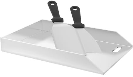 Suusolny Plancha - Plaque de cuisson en acier inoxydable - 20 x 30 x 4 cm (4 mm) - Avec set de spatules pratiques - Parfait pour barbecue à gaz et barbecue au charbon de bois - Plaque de barbecue