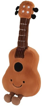 Süße Gitarre Stofftier - Gitarren-Plüschpuppe mit Musikelementen, Hautfreundliche Stoffe, weicher Komfort, musikalisches Dekorationskissen, Musikinstrumente Puppen Gitarre