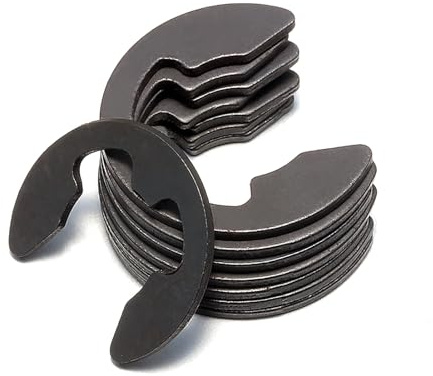 KSeSii 1,2 mm 1,5 mm 2 mm 2,5 mm 3 mm 3,5 mm 4 mm 4,5 mm 5 mm 24 mm DIN6799 65Mn Federstahl Externe E-Clips Sicherungsscheiben C-Clip(M3 (100PCS))