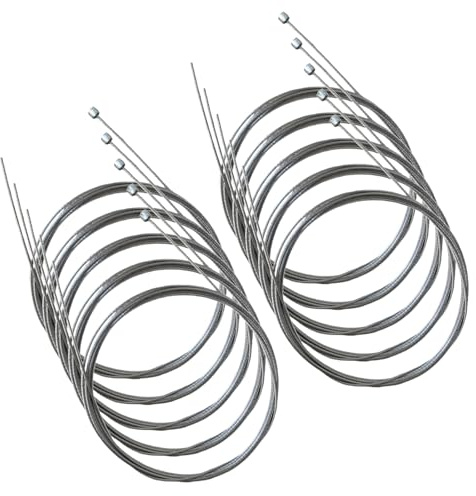Contrast Universal Stainless Steel Bike Gear Shifter Cables – 1.1mm x 2000mm Replacement Gear Cables for Road & Mountain Bikes (Pack of 10)