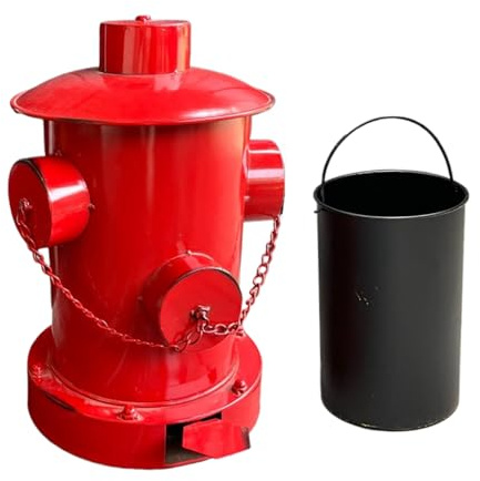 Poubelle à incendie : élégante poubelle industrielle rétro, poubelle avec couvercle à pédale, cuisine intérieure et extérieure, chambre, salon et salle à manger