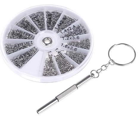 Jeu d'outils de réparation tournevis lunettes avec 600 vis, écrous et têtes rivets