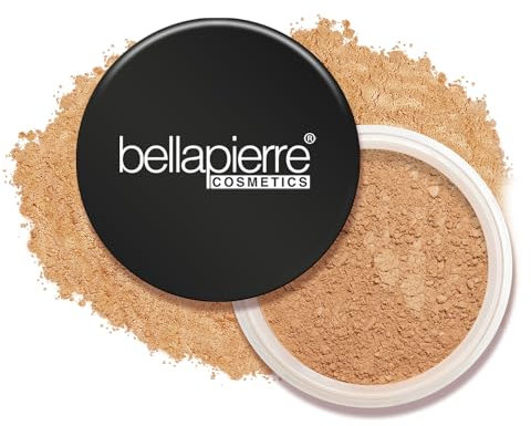 bellapierre Mineral Foundation SPF 15 – Lose Pudergrundierung | Veganes und tierversuchsfreies natürliches Make-up | Mattes Finish | Hypoallergen | Frei von Öl und Talk – 9 Gramm - Maple