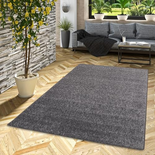 Snapstyle Cottage Hochflor Teppich Grau – Shaggy Teppich extra weich, moderner Wohnzimmer Teppich, kuschelig & pflegeleicht