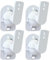 White Universal Speaker Wall Brackets Mounts 4 pcs