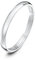 Theia Unisex Ehering Platin, massive ovale Form, poliert, 2mm - Größe 47 (15.0)