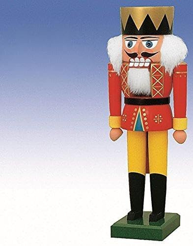 Rudolphs Schatzkiste Nußknacker König rot klein BxTxH= 8x7x19cm NEU Weihnachten Seiffen Nutcracker Nüsse Erzgebirge Winter Dekoration Holzkunst Holz Weihnachtsmann Christmas Walnuss