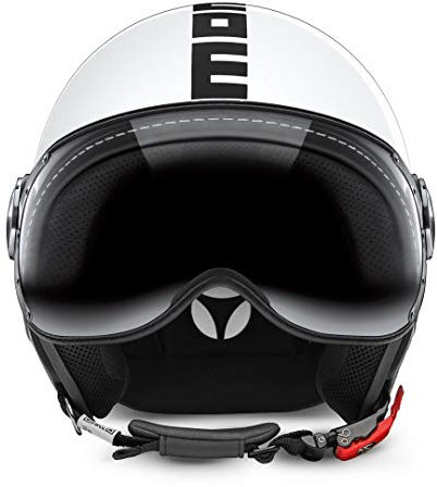 MOMO Design Casco CLASSIC Bianco Lucido - Nero, Taglia S