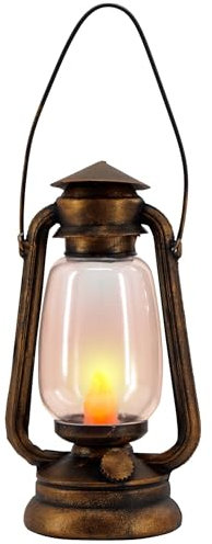 W WIDMANN MILANO Party Fashion Lanterna con Luce LED Tremolante Adulto Unisex, Oro, 9530L