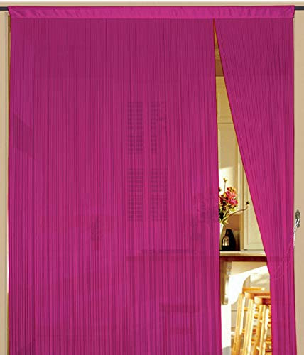 Kaikoon Fadenvorhang Vorhang Fadenstore Fadengardine 150 cm x 500 cm pink