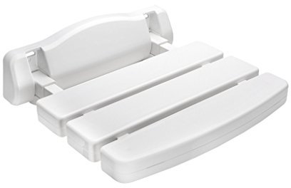 Teckmedi Duschklappsitz Deluxe Sicherheitssitz Wandstuhl Klappstuhl Duschhilfe Sitzhilfe zur Wandmontage