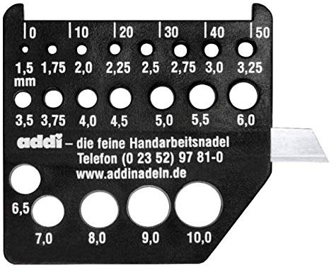 ADDI Nadelmaß mit Federmesser schwarz