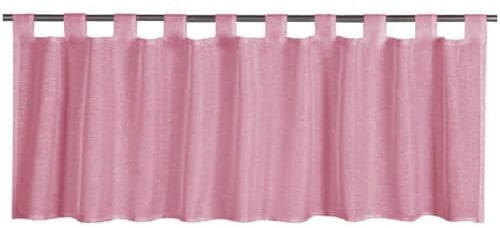 Bestgoodies Schlaufen-Bistrogardine in B160cm x L60cm, transparente Uni Scheibengardine Voile in vielen erhältlich (Bordeaux - Beere)