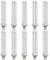 Crompton Lamps CFL (10 Pack) PLC 26W G24d-3 Double Turn D-Type 4000K Cool White Frosted 1716lm 2-Pin Energy Saving Push Fit Compact Fluorescent TC-D Compact-D Opal Multipack Light Bulbs
