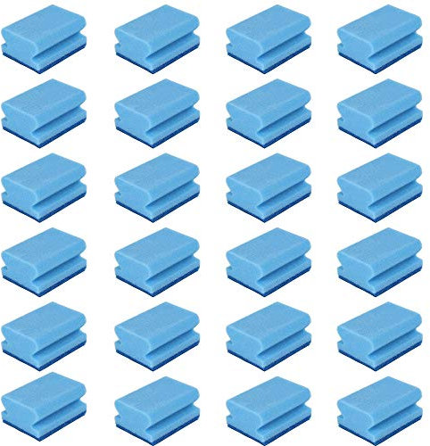 24 Estropajos salvauñas azules | Estropajo de cocina multiuso triple capa | Estropajo especial para acero inox y vitrocerámica – no raya | 24 Unidades
