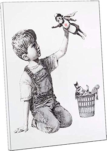 RuiChuangKeJi Wandbilder 30x50cm Kein Rahmen Banksy Spielwechsler Super Hero Nurses Bild Malerei Reproduktion Bild Leinwand Wandkunst Poster Home Decor