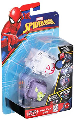 Eolo Battle Cubes 37200 Spiderman Spider-Gwen VS Green Goblin-Battle Fidget Set, Schwarz, Medium