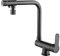 SJQKA-Rubinetto Tre Vie,Miscelatore Cucina Sottofinestra,Rubinetto Monocomando Per Cucina Pieghevole, Caldo E Freddo Rubinetto 3 Vie Sottofinestra,Materiale In Ottone Senza Piombo (Nero)