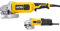 JCB 600w Electric Angle Grinder Twin Pack 115mm and 230mm Grinders, Anti-Vibration Side Handles, 2-Stage Trigger, Tool Free Adjustable Guard, 3 Year Warranty