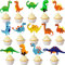 14 Stück Dinosaurier Topper, Netter Dinosaurier Kuchen Topper Deko Set,Dino Thema Geburtstagstorte Dekoration für Kinder Geburtstag Baby Shower Party Dekorationen Zubehör