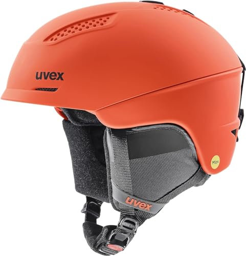 uvex Ultra MIPS - MIPS-Sysytem Skihelm für Damen und Herren - robuster - wechselbare Innenausstattung - Fierce red matt - 51-55 cm