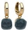 Qudo Firenze Creolen gold farben/Edelstahl beschichtet (london blue)