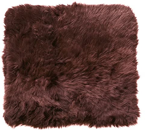 Harrys-Collection Sitzkissen 42x42 cm aus bestem Lammfell hochwollig, Farben:braun