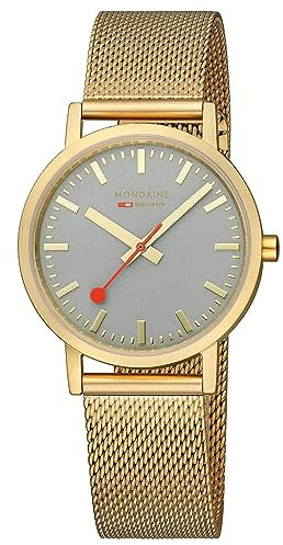 Mondaine Damen Analog Quarz Uhr mit Edelstahl Armband A660.30314.80SBM