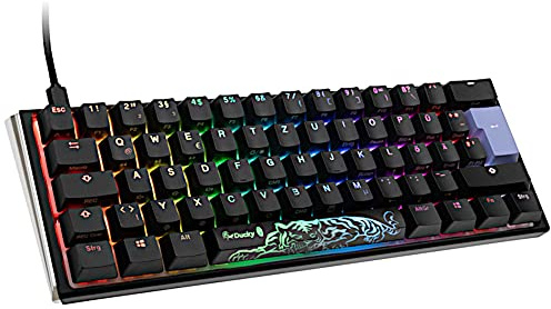 Ducky One 3 Classic Black/White Mini Gaming Tastatur, RGB LED - MX-Black